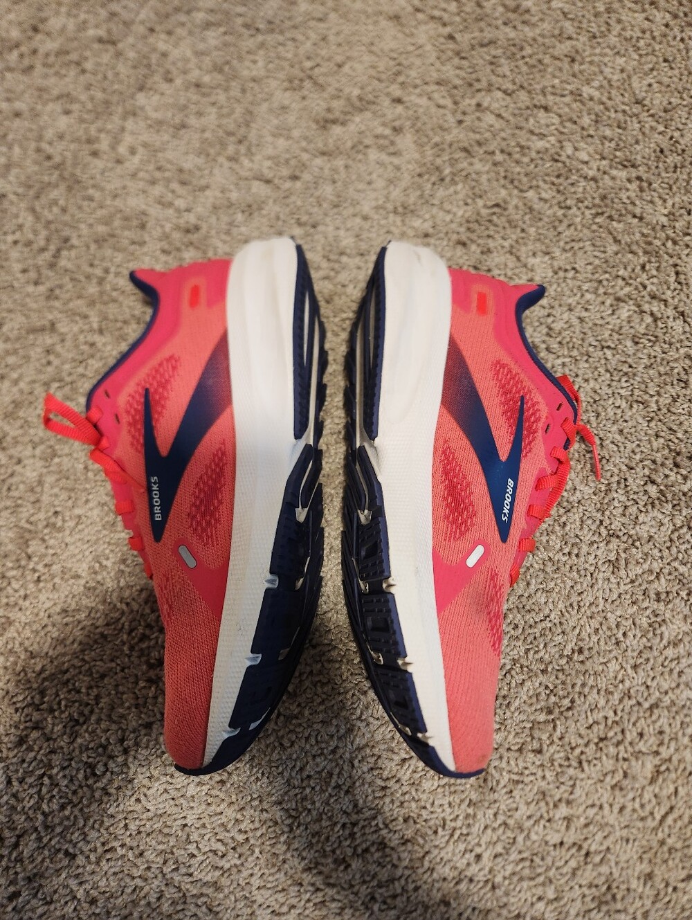 Brooks Launch 9 Running Shoes Womens Pink Navy Cardio Training Size 7.5 - Picture 5 of 12